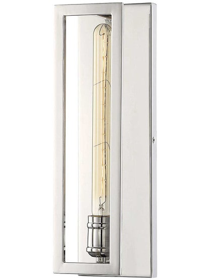 Clifton 1 Light Wall Sconce in Polished Nickel.